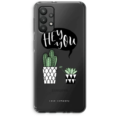 Afbeelding van Case Company® hoesje geschikt voor Samsung Galaxy A32 4G Hey you cactus Soft Cover Telefoonhoesje Bescherming aan alle Kanten en Schermrand
