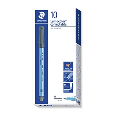 Afbeelding van Staedtler Viltstift ohp lumo m 305 non perm bl 10 stuks