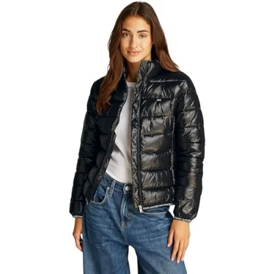 Afbeelding van Tommy Jeans Essential TAPE Jacket Winterjas, Dames, Maat: 34, Black