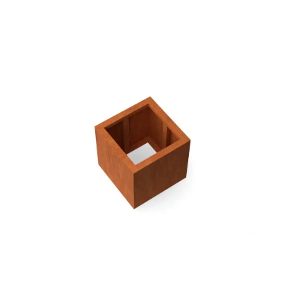 Afbeelding van Quadra vierkante plantenbak cortenstaal L50 x B50 H50 cm Geroba