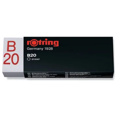 Image de Gomme crayon Rotring B20 Blanche 65x23x10mm