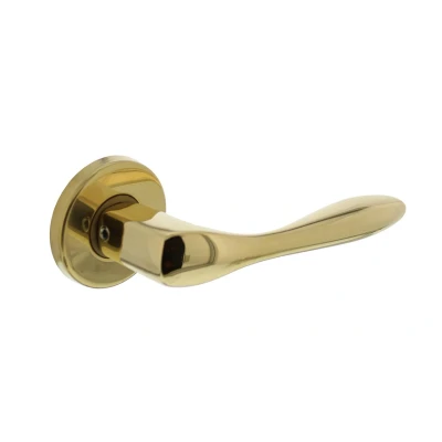 Afbeelding van Deurklink Banaan messing ongelakt Ø50x10 mm