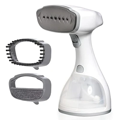 Afbeelding van LEBENLANG Stoomstomer, 1500 W, 25 g/min &amp; tank 300 ml, reisstrijkijzer met handschoen, draagbare stomer, verticale stoomstrijkijzer, stoomstrijkijzer