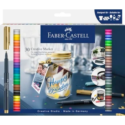 Afbeelding van Faber Castell creatief marker set van 30 stuks 1,5mm FC 160730