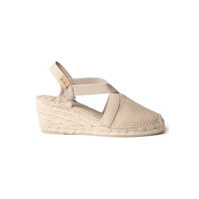 Afbeelding van Toni Pons TER Sandalen met sleehak, Dames, Maat: 37, Stone Textiel