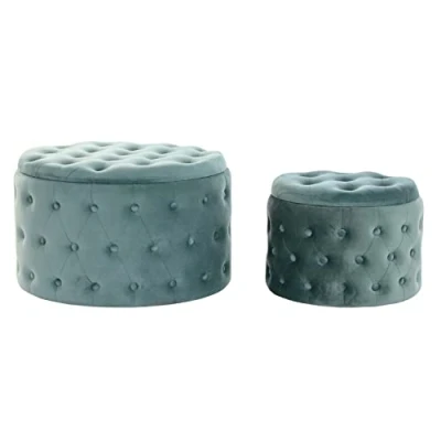 Afbeelding van Voetensteun DKD Home Decor Groen Hout MDF Fluweel 70 x 42 cm