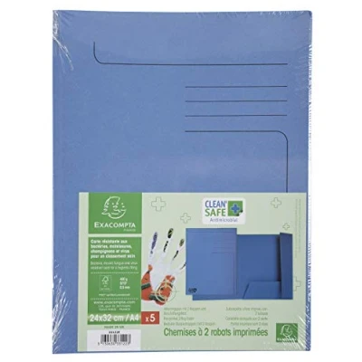 Afbeelding van Dossiermap Exacompta Clean&#039;Safe 2kleppen blauw