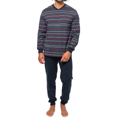 Afbeelding van Ammann Pyjama, Heren, Maat: 52, Night blue
