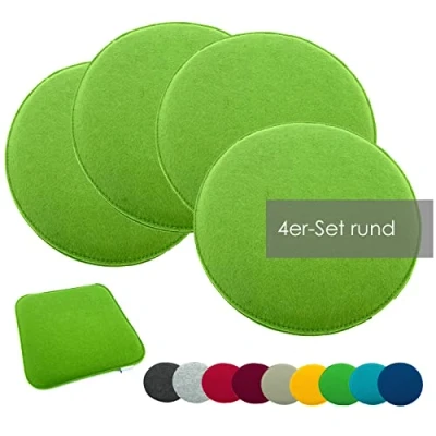 Afbeelding van heimtexland ® Set van 2 zitkussens vilt grijs 35 x cm