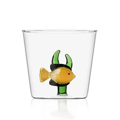 Afbeelding van Ichendorf Milano Waterglas Yellow Fish Green Seaweed Waterglazen