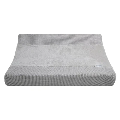 Afbeelding van Baby&#039;s Only Gebreide baby aankleedkussenhoes Waskussenhoes Overtrek verzorgingskussen Hope Dusty Grey 45x70 cm
