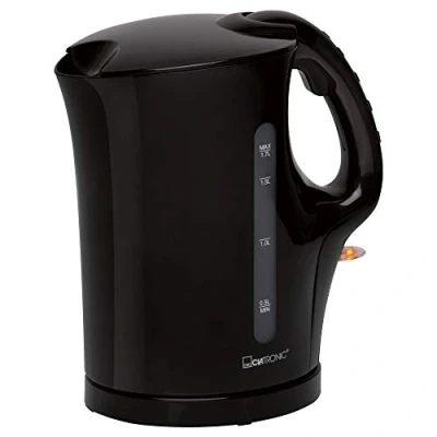 Afbeelding van Clatronic® waterkoker Kettle 1,7 liter met automatische en handmatige uitschakeling afneembaar kalkfilter max. 2200 watt WK 3819 zwart