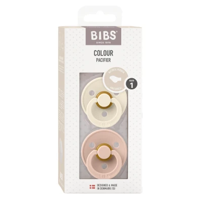 Afbeelding van BIBS Colour Fopspeen Anatomisch Ivory/Blush 0 6 maanden Duopack
