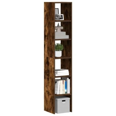 Afbeelding van vidaXL Boekenkasten 2 st 30x30x80 cm bewerkt hout gerookt eikenkleurig