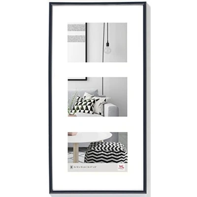 Image de Walther, Galeria, Cadre Multivue En Plastique pour 3 Photos,KB315S, 3x10x15 cm, Noir