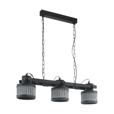 Afbeelding van EGLO TURROCK Hanglamp E27 88 cm Zwart