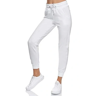 Afbeelding van Smith &amp; Solo joggingbroek voor dames Katoenen Slim fit lange trainingsbroek Fitnessbroek met hoge taille Jogger Modern Running Broek, Wit