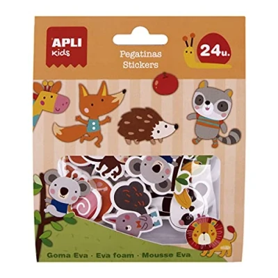 Afbeelding van APLI Kids 18878 set van 24 jungledieren stickers