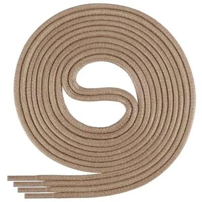 Afbeelding van Di Ficchiano Premium gewaxte veters rond Ø 2 3 mm, lengte 45 120 cm, scheurvast cm warmbeige, / mm