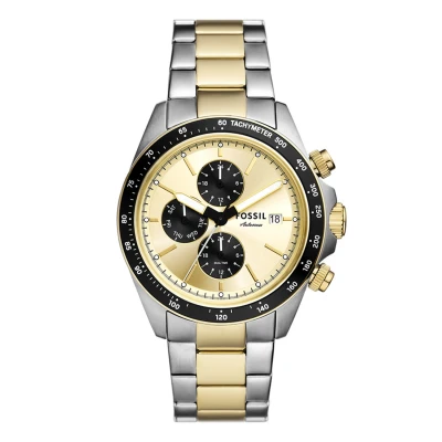 Afbeelding van Fossil Heren horloge goudkleurig &amp; zilverkleurig met band