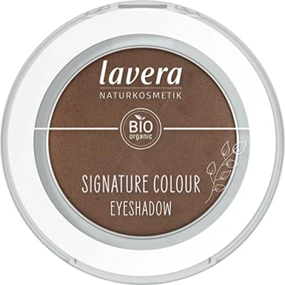 Afbeelding van lavera Signature Colour Oogschaduw walnoot 02 bruin biologische amandelolie en vitamine E veganistisch mat intense kleur (1 stuk)