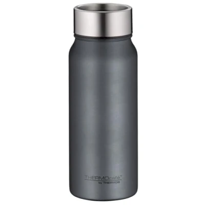 Afbeelding van THERMOcafé by THERMOS TC DRINKING Thermosbeker van roestvrij staal, mat grijs, 0,50 l, lekvrij, 9 uur warm gedurende 18 koud en vaatwasmachinebestendig, BPA vrij