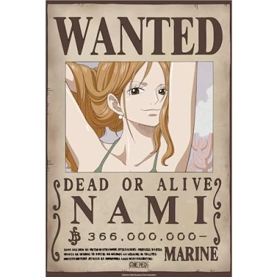 Afbeelding van Poster One Piece Wanted Nami Wano 38x52cm
