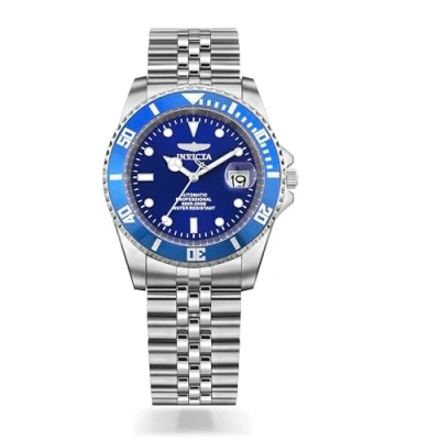 Afbeelding van Invicta Pro Diver Automatisch herenhorloge van roestvrij staal 42 mm, Zilver/Blauw