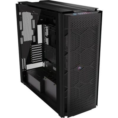 Afbeelding van Corsair 9000D Airflow Tempered Glass zwart Supertowermodel ATX, microATX, Mini ITX, Extended ATX geen voeding gehard glas 2 geïnstalleerde fans