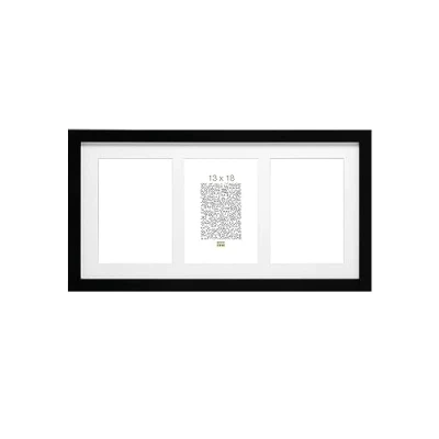 Afbeelding van Deknudt Frames fotolijst S66KA3 zwart 3 foto&#039;s 13x18 cm