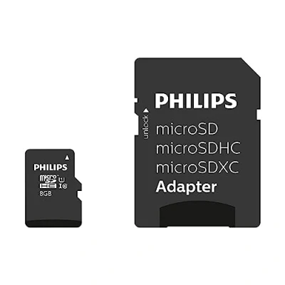 Image de Philips FM08MP45B Carte mémoire flash (adaptateur microSDHC SD inclus(e)) 8 Go Class 10 UHS I