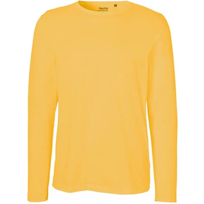 Afbeelding van Men&#039;s Long Sleeve T Shirt met ronde hals Yellow S