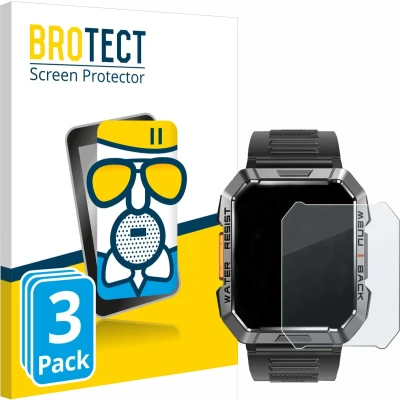 Afbeelding van BROTECT Schutzglas Schutzfolie Displayschutz Display Schutz Glas Folie matt, Smartwatch beschermfolie, Grijs