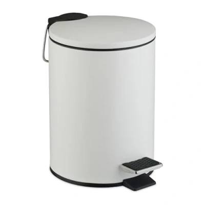 Afbeelding van badkamer prullenbak 3 l softclose binnenemmer toilet wc wit