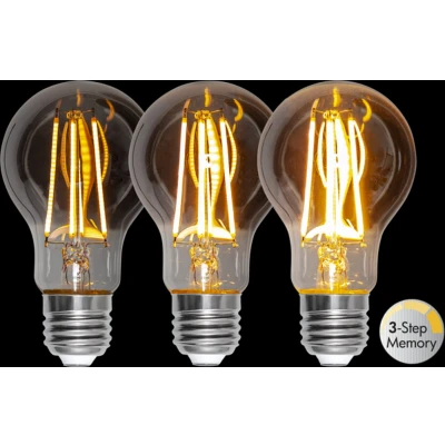 Afbeelding van Star Trading 3 standen Standaard bol E27 3.9W Super Warm Wit 2200K Dimbaar