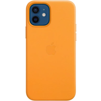 Afbeelding van Apple leren hoesje met MagSafe Voor iPhone 12 (Pro) California Poppy