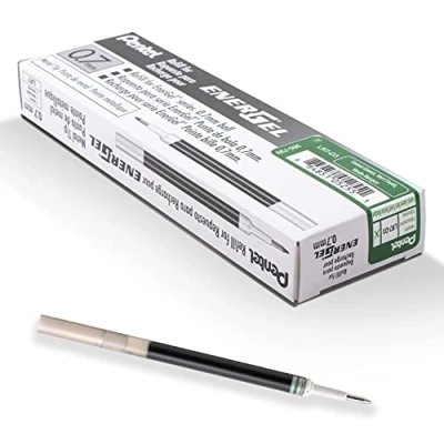 Image de Pentel EnerGel LR7 Lot de 12 recharges pour stylo gel 0,7 mm Vert forêt