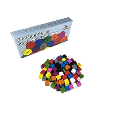 Afbeelding van Apostrophe Games Kleurrijke bordspelaccessoires (100 houten blokjes)
