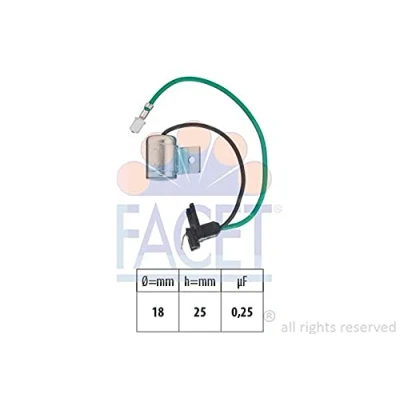 Afbeelding van FACET 0.0628 Condensator, ontstekingssysteem Made in Italy OE Equivalent