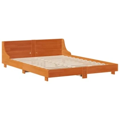 Afbeelding van vidaXL Bedframe zonder matras massief grenenhout wasbruin 120x190 cm