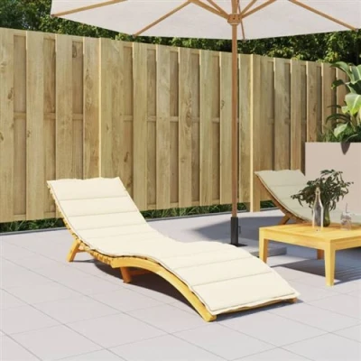 Image de vidaXL Coussin de chaise longue crème 200x50x3 cm tissu oxford314190
