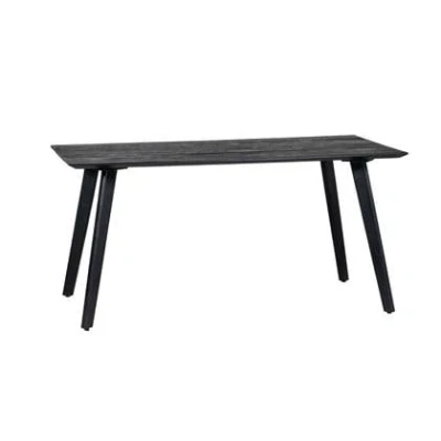 Afbeelding van Giga Meubel Eettafel 160cm Zwart Mangohout Tafel Oslo
