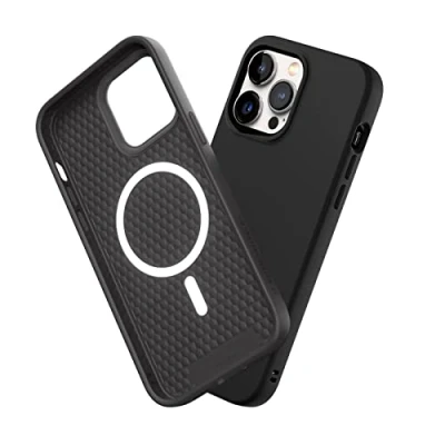 Afbeelding van RHINOSHIELD Hoesje compatibel met [iPhone 14 Pro Max] SolidSuit Magsafe dunne hoes schokabsorberende technologie en premium matte afwerking klassiek zwart