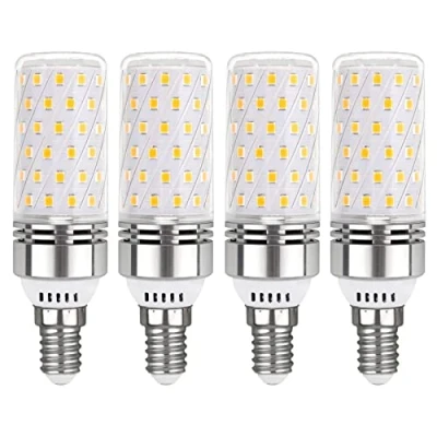 Afbeelding van Lamp E14, maar led, 12 W, koudwit, 6000 K, 1450 lm, komt overeen met halogeen 100 360 graden, AC 220 V, E14 voor binnenverlichting, niet dimbaar, 4 stuks