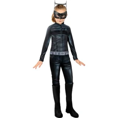 Afbeelding van FUNIDELIA Catwoman kostuum voor meisjes Maat: 107 113 cm Zwart