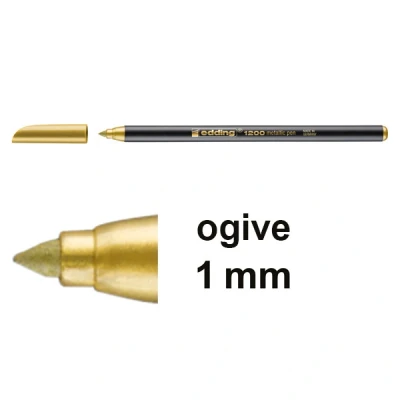 Image de Edding 1200 feutre de coloriage (1 mm ogive) or métallisé