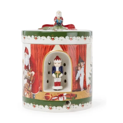 Afbeelding van Villeroy &amp; Boch and Christmas Toys, rond pakket, Santa brengt geschenken, 17 x 22 cm, porselein, meerkleurig, 14 8327 6692, Martini Olive/Martini Olive Terra Camo, cm