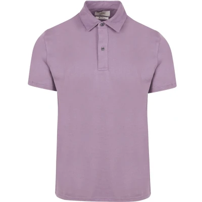 Afbeelding van King Essentials The James Poloshirt Paars maat S heren met Modern fit Pasvorm Katoen Suitable Herenkleding