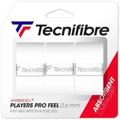 Afbeelding van Tecnifibre Pro Feel overgrips 3 stuks wit 0.6 mm