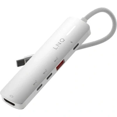 Afbeelding van LINQ 5 in 1 Pro C Multiport Hub met 4K HDMI 10Gbps Geschikt voor Laptops en Tablets